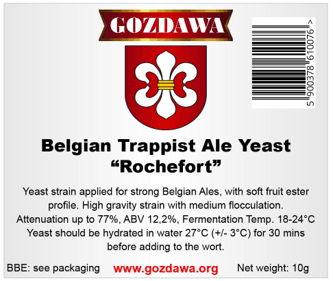 Gozdawa Belgian Trappist Ale Yeast Rochefort BTAY