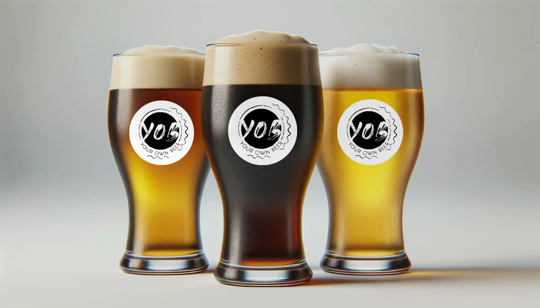 Drei unterschiedliche Biere von Your Own Beer